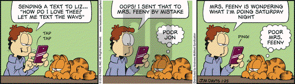 Garfield on Thursday January 25, 2018 Comic Strip