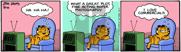 Garfield on Wednesday September 16, 1981 Comic Strip