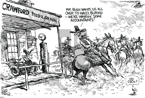 Pat Oliphant on Tuesday August 13, 2002 Comic Strip