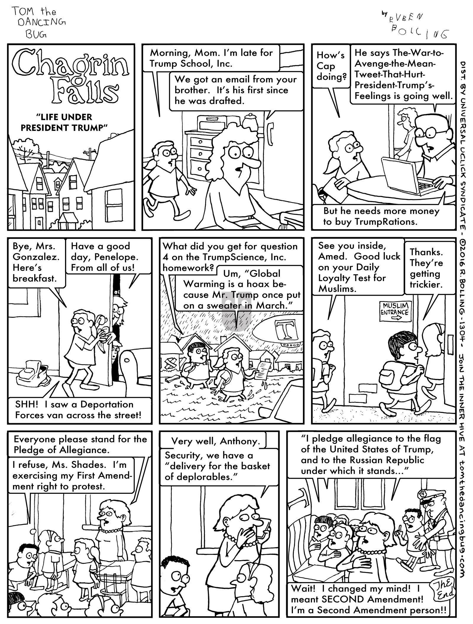 Tom the Dancing Bug - Monday September 12, 2016 Comic Strip