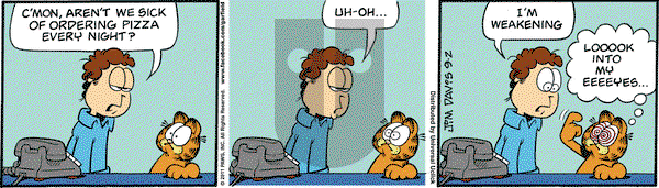 Garfield on Friday September 2, 2011 Comic Strip