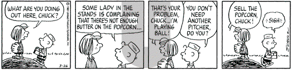 Peanuts on Thursday March 26, 1981 Comic Strip