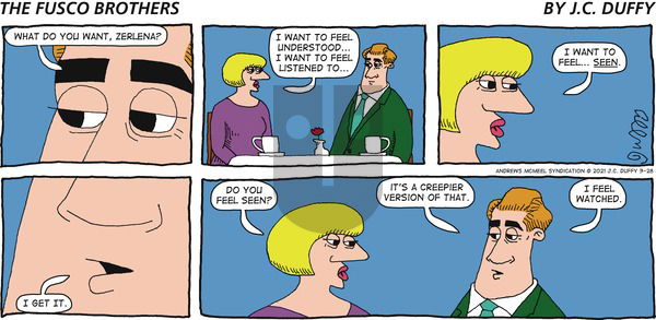 The Fusco Brothers - Sunday March 28, 2021 Comic Strip