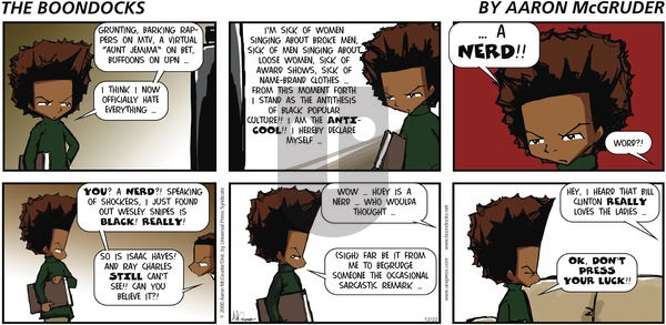 The Boondocks on Sunday December 22, 2002 Comic Strip