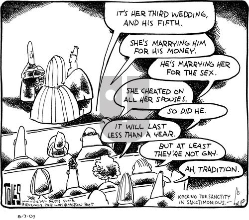 Tom Toles on Sunday August 3, 2003 Comic Strip