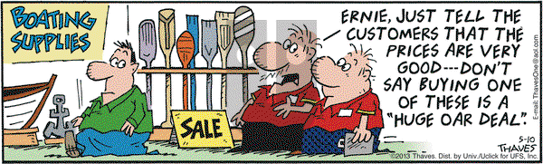 Frank and Ernest on Friday May 10, 2013 Comic Strip