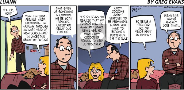 Luann - Sunday January 19, 2014 Comic Strip
