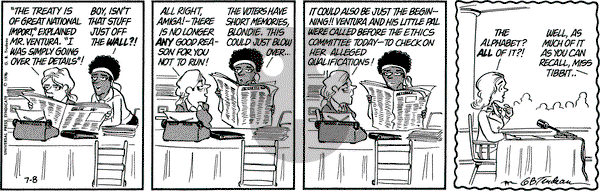 Doonesbury on Thursday July 8, 1976 Comic Strip