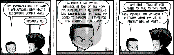 The Boondocks - Friday January 5, 2001 Comic Strip