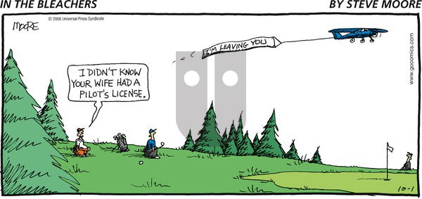 In the Bleachers on Sunday October 1, 2006 Comic Strip