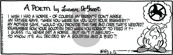 Luann on Wednesday August 12, 1987 Comic Strip