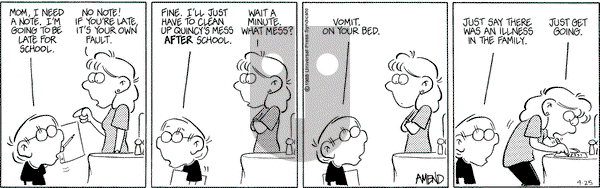 FoxTrot - Monday April 25, 1988 Comic Strip