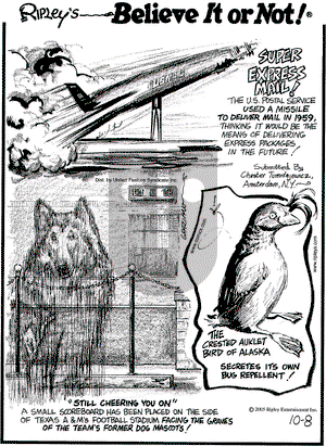 Ripley's Believe It or Not on Saturday October 8, 2005 Comic Strip