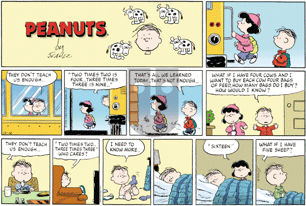 Peanuts - Sunday December 12, 1999 Comic Strip