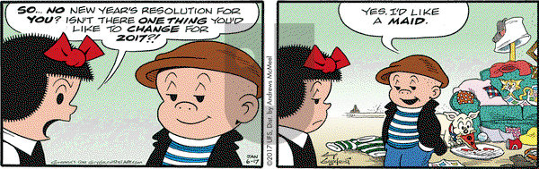 Nancy on Friday January 6, 2017 Comic Strip