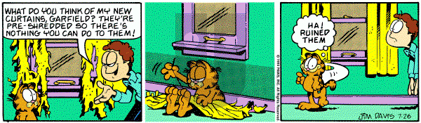 Garfield on Thursday July 26, 1990 Comic Strip