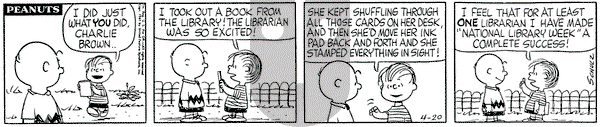 Peanuts - Thursday April 20, 1961 Comic Strip