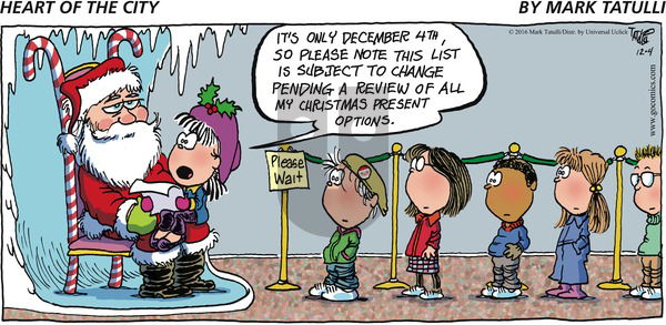 Heart of the City on Sunday December 4, 2016 Comic Strip
