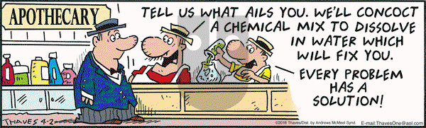 Frank and Ernest on Monday April 2, 2018 Comic Strip
