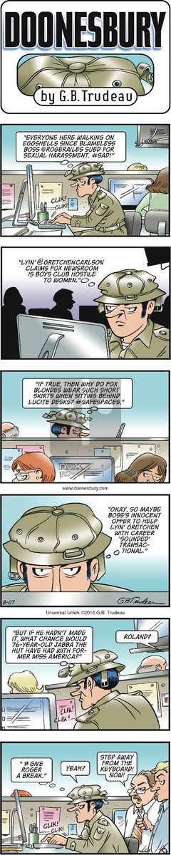 Doonesbury on Sunday August 7, 2016 Comic Strip
