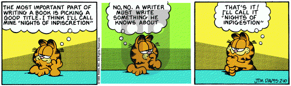 Garfield on Wednesday February 10, 1988 Comic Strip