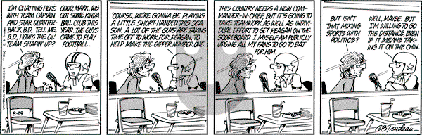 Doonesbury on Friday August 29, 1980 Comic Strip