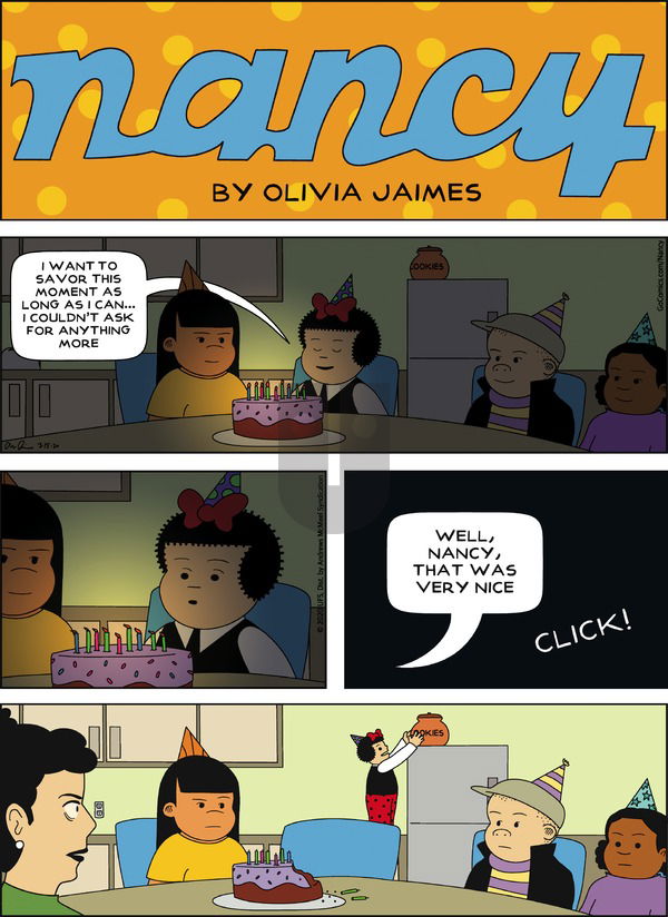 Nancy on Sunday March 15, 2020 Comic Strip