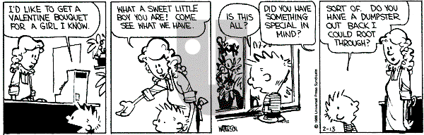 Calvin and Hobbes - Thursday February 13, 1986 Comic Strip