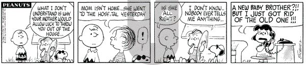 Peanuts on Tuesday May 23, 1972 Comic Strip