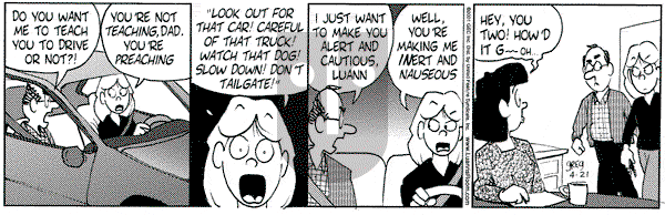 Luann on Saturday April 21, 2001 Comic Strip