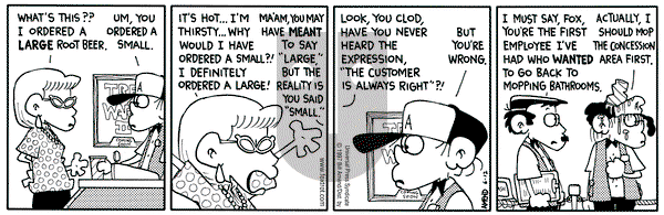 FoxTrot - Thursday June 12, 1997 Comic Strip