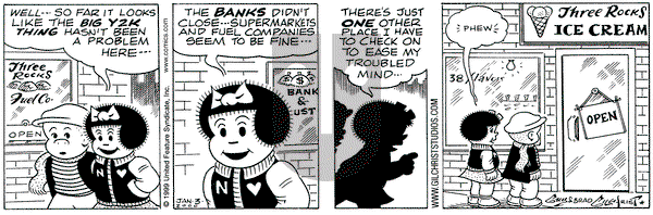 Nancy on Monday January 3, 2000 Comic Strip