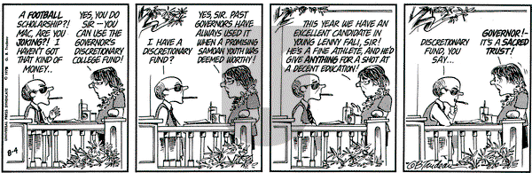 Doonesbury on Monday August 4, 1975 Comic Strip