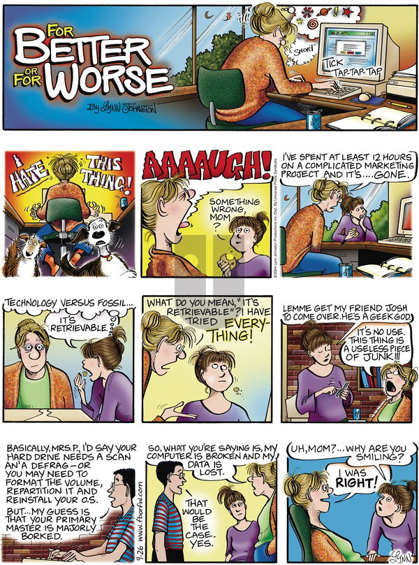 For Better or For Worse on Sunday September 26, 2004 Comic Strip