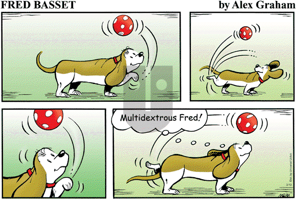 Fred Basset on Sunday February 12, 2012 Comic Strip