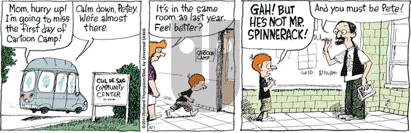 Cul de Sac on Monday August 1, 2016 Comic Strip