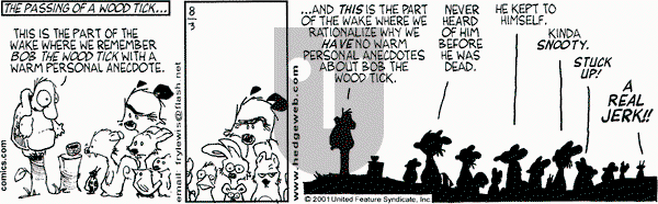 Over the Hedge on Friday August 3, 2001 Comic Strip