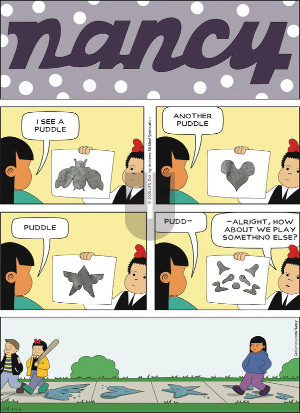 Nancy on Sunday March 16, 2025 Comic Strip