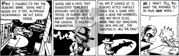 Calvin and Hobbes - Thursday February 8, 1990 Comic Strip
