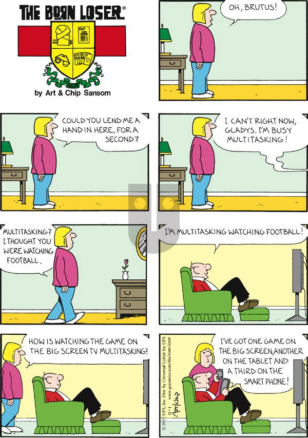 The Born Loser on Sunday November 1, 2015 Comic Strip