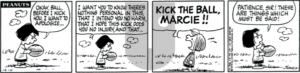 Peanuts - Thursday December 11, 1975 Comic Strip