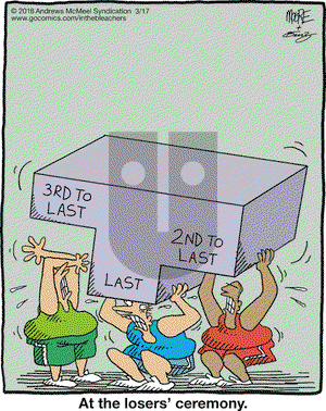 In the Bleachers on Saturday March 17, 2018 Comic Strip