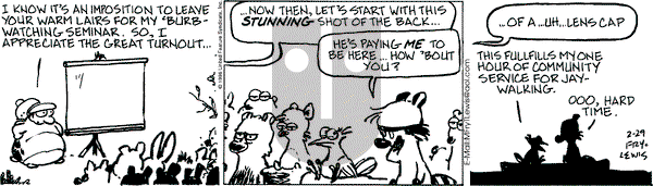 Over the Hedge on Thursday February 29, 1996 Comic Strip