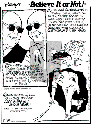 Ripley's Believe It or Not on Friday March 22, 2002 Comic Strip