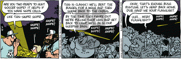 Cleats on Thursday July 31, 2003 Comic Strip