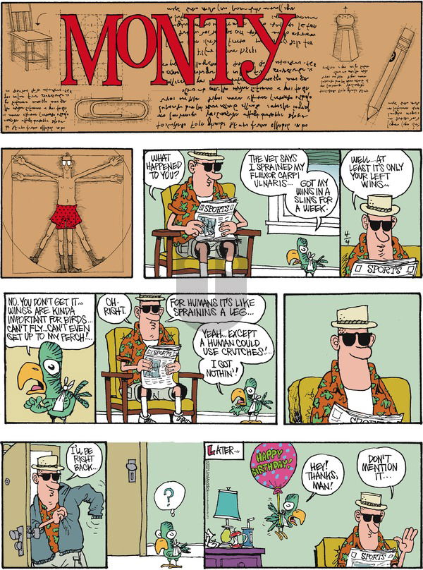 Monty on Sunday April 4, 2021 Comic Strip