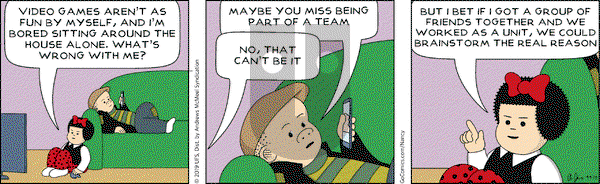 Nancy on Tuesday April 9, 2019 Comic Strip