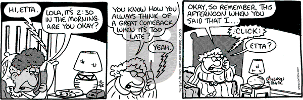 Lola on Monday October 22, 2007 Comic Strip