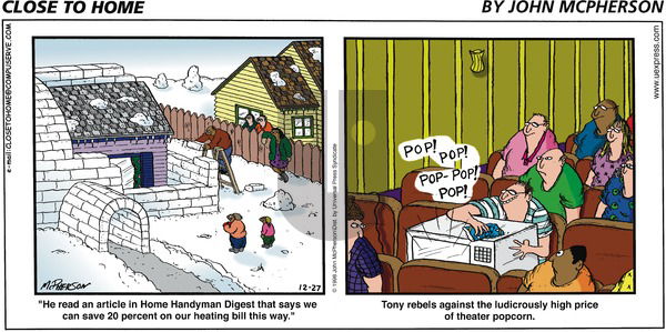 Close to Home on Tuesday July 20, 1999 Comic Strip