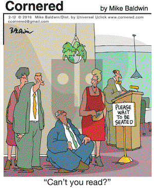 Cornered on Friday February 12, 2016 Comic Strip